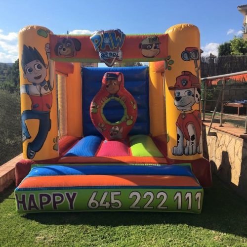 Inflable de competición con obstáculos