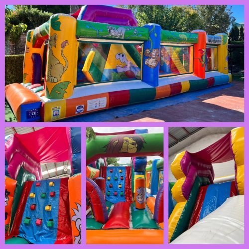 Castillo inflable multicolor para niños
